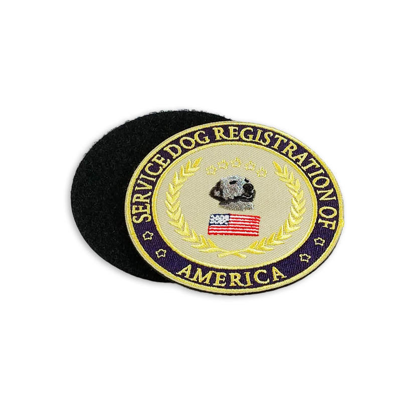 Service Dog Round Patch