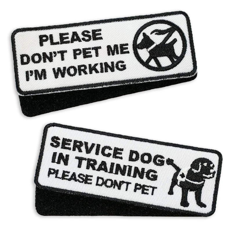 Service Dog In Training / Please Don't Pet Combo Pack of Patches